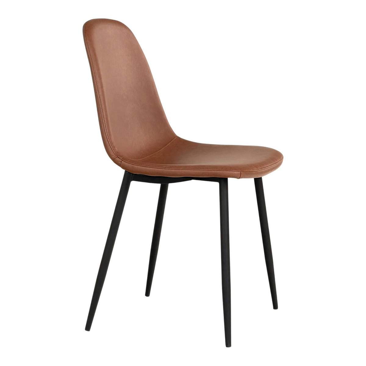 Ensemble table et chaises marron microfibre (lot de 5 pièces) SAVONE bois naturel, PIER IMPORT