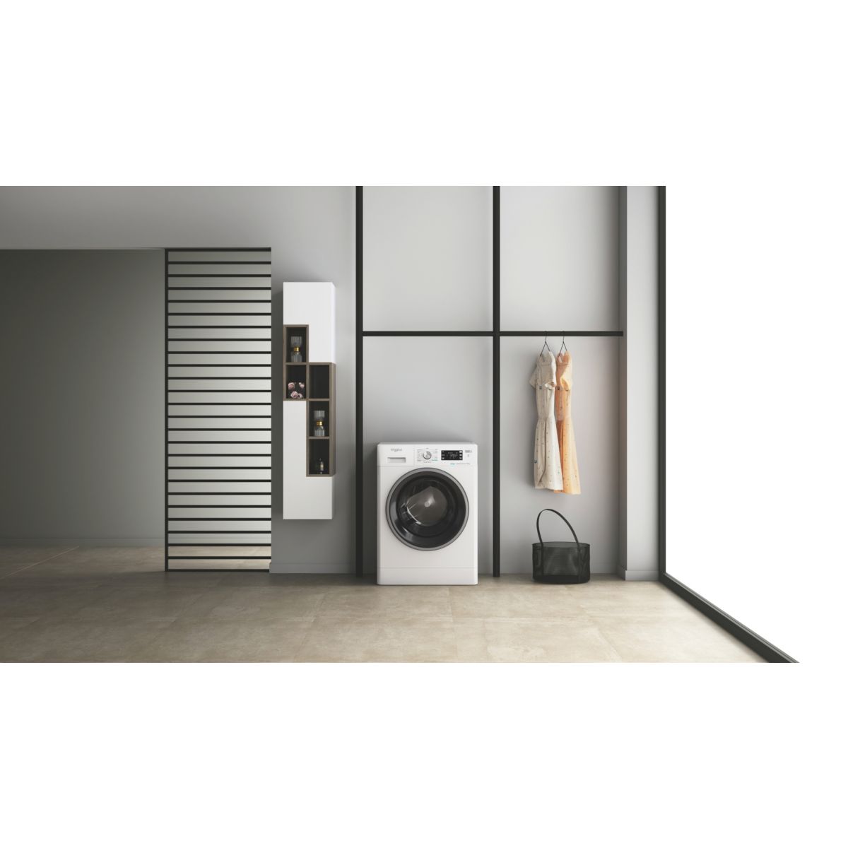 Lave linge hublot FFBD10469BSVFR blanc, WHIRLPOOL