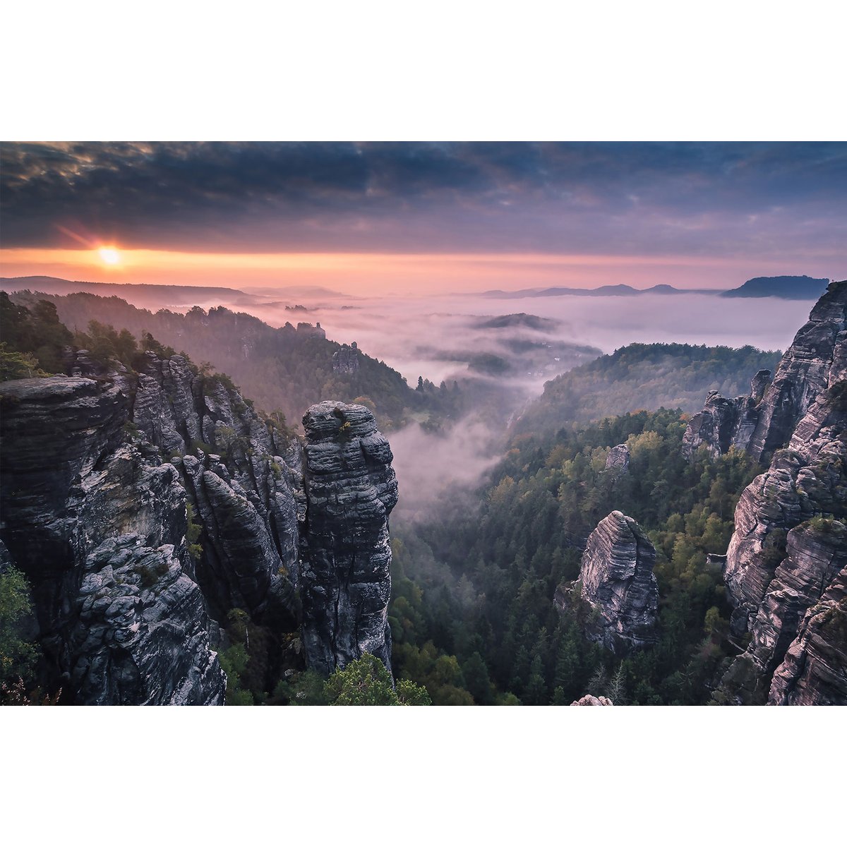Tableau sunrise on the rocks tableau alu dibond, HEXOA
