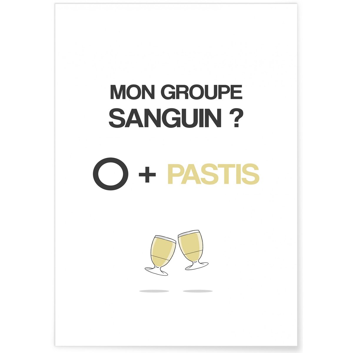 Affiche 'Mon Groupe Sanguin ?' blanc, L'AFFICHERIE