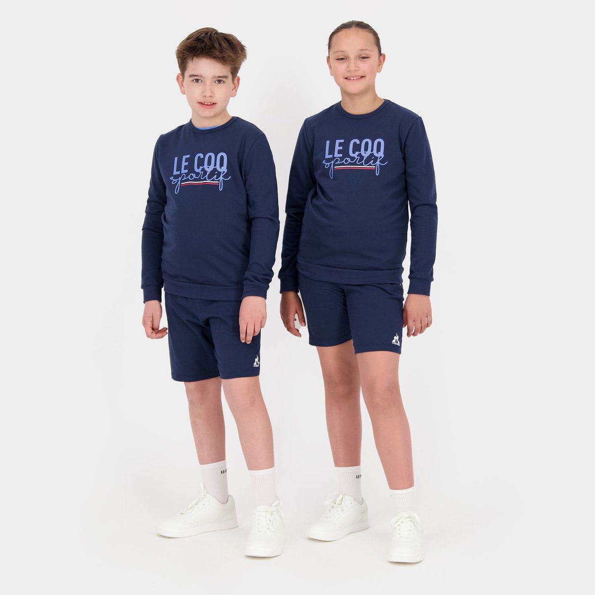 Sweat col rond Tricolore bleu, LE COQ SPORTIF
