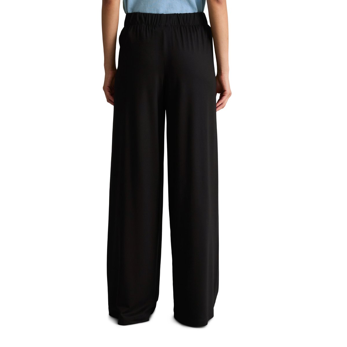 Pantalon en jersey large en LENZING™ ECOVERO™ noir, MARC O’POLO DENIM