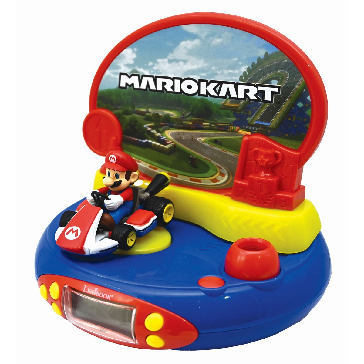 Réveil RP500UNI Projecteur Nintendo Mario Kart bleu, LEXIBOOK