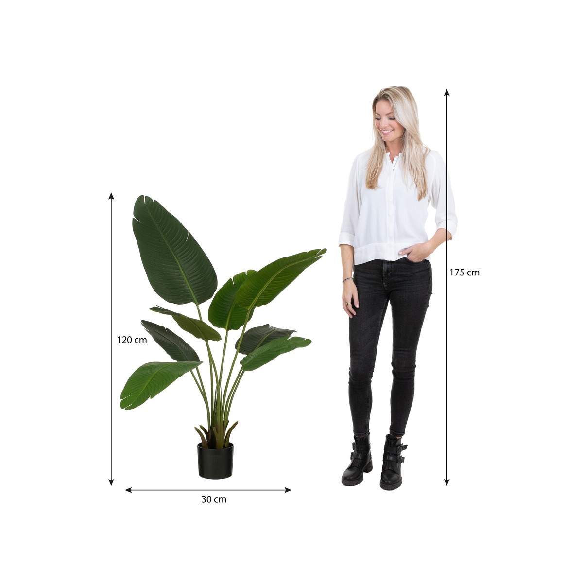 Plante artificielle BANANA TREE vert, MICA DECORATIONS