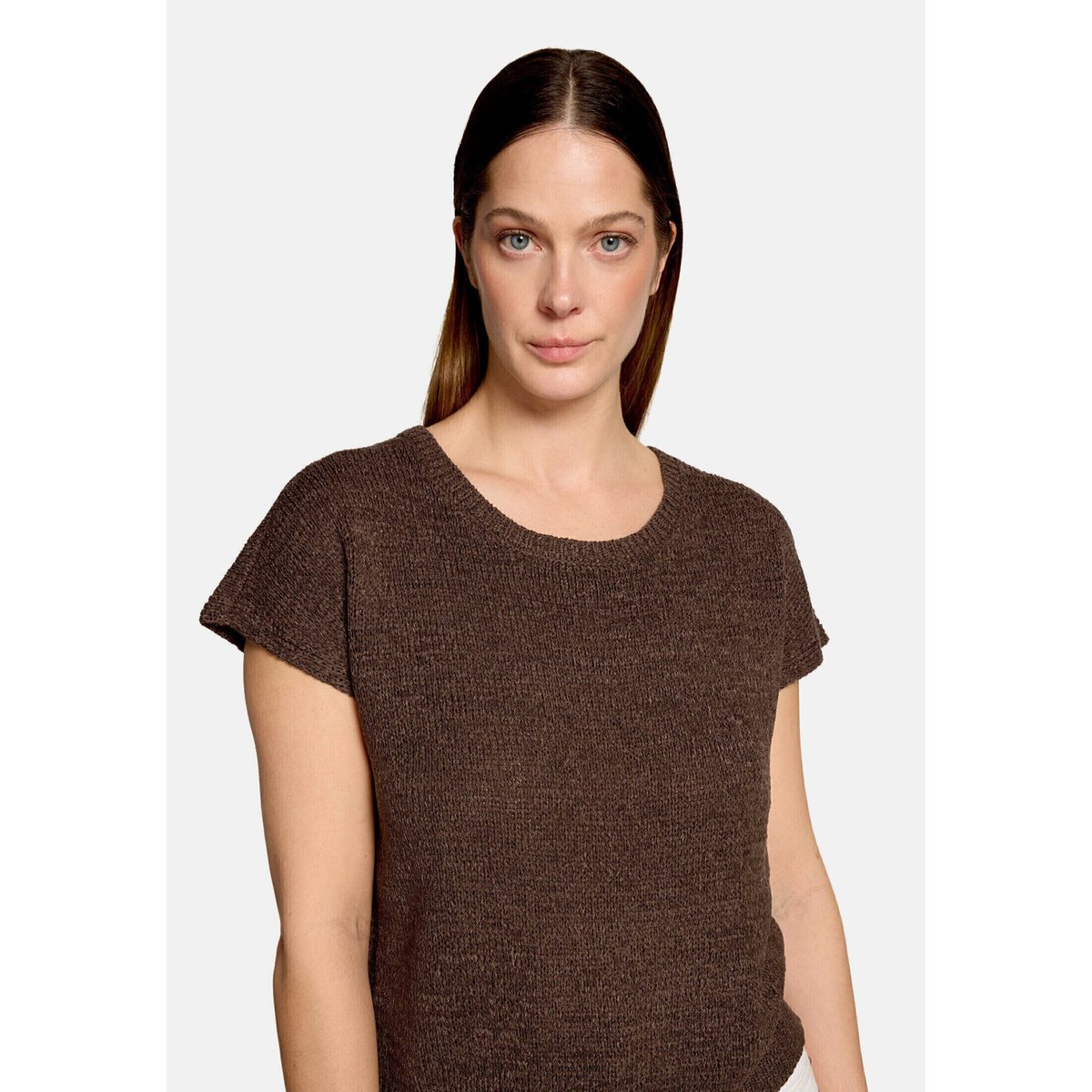 Pull-over en maille à encolure bateau brown, BETTY BARCLAY