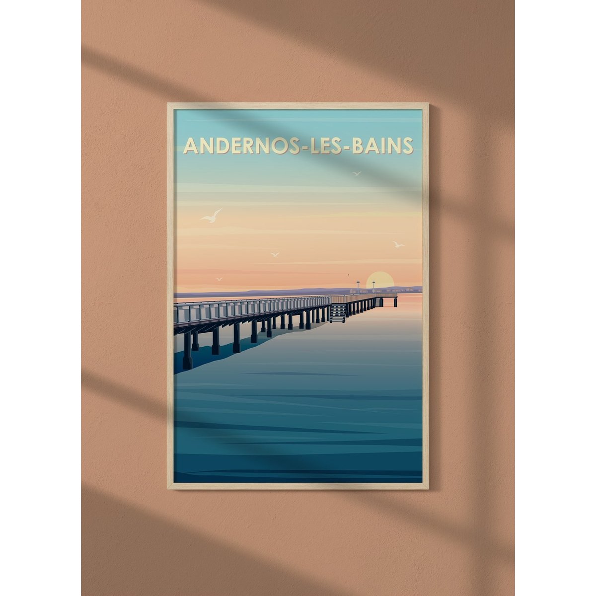 Affiche ville Andernos-les-Bains blanc, L'AFFICHERIE