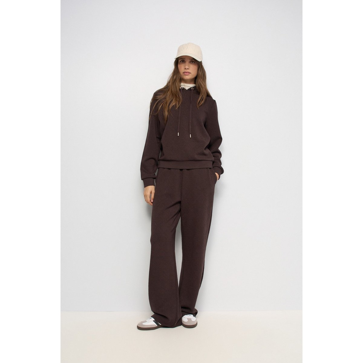 HOODIE EN JACQUARD marron, SALSA JEANS