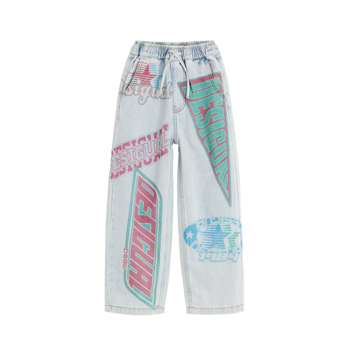 JEAN IMPRIMÉ bleu, DESIGUAL