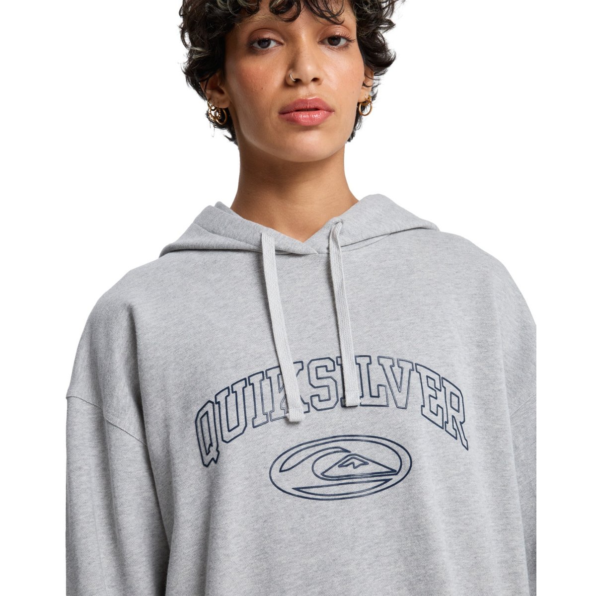 Sweat à capuche TARIJAIE WORKWEAR gris light grey heather, QUIKSILVER