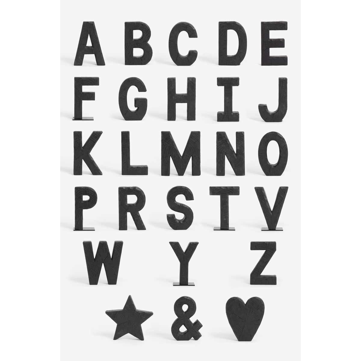 Décoration lettres de l'alphabet bronx petit noir avec monogramme e, NEXT