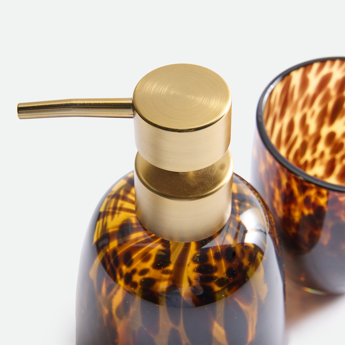 Set de salle de bain, en verre ambré, FAUVITA marron, LA REDOUTE INTERIEURS