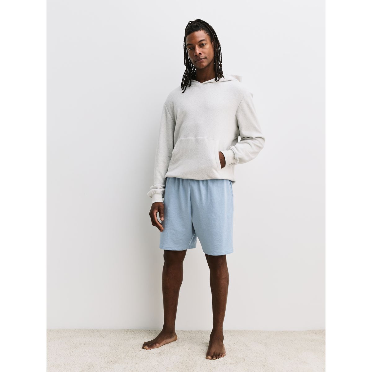 Short jogger en maille bouclée, lot de 3 bleu, NEXT