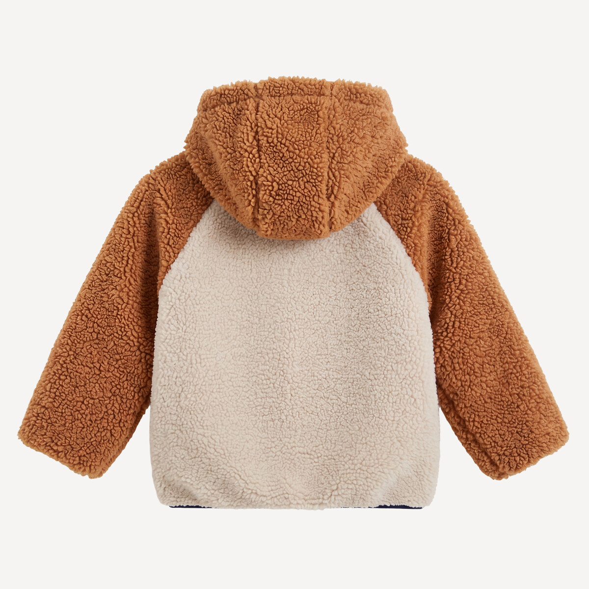 Doudoune chaude à capuche réversible bleu marine/camel, LA REDOUTE COLLECTIONS