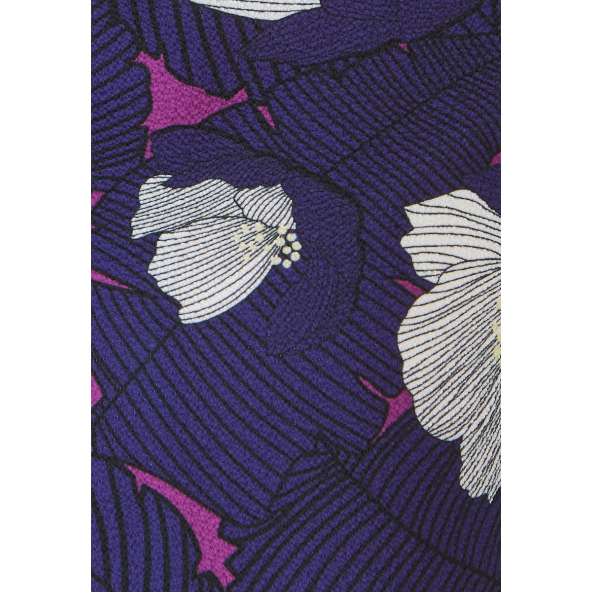 Chemisier à smocks imprimé bleu feuillage, DAMART