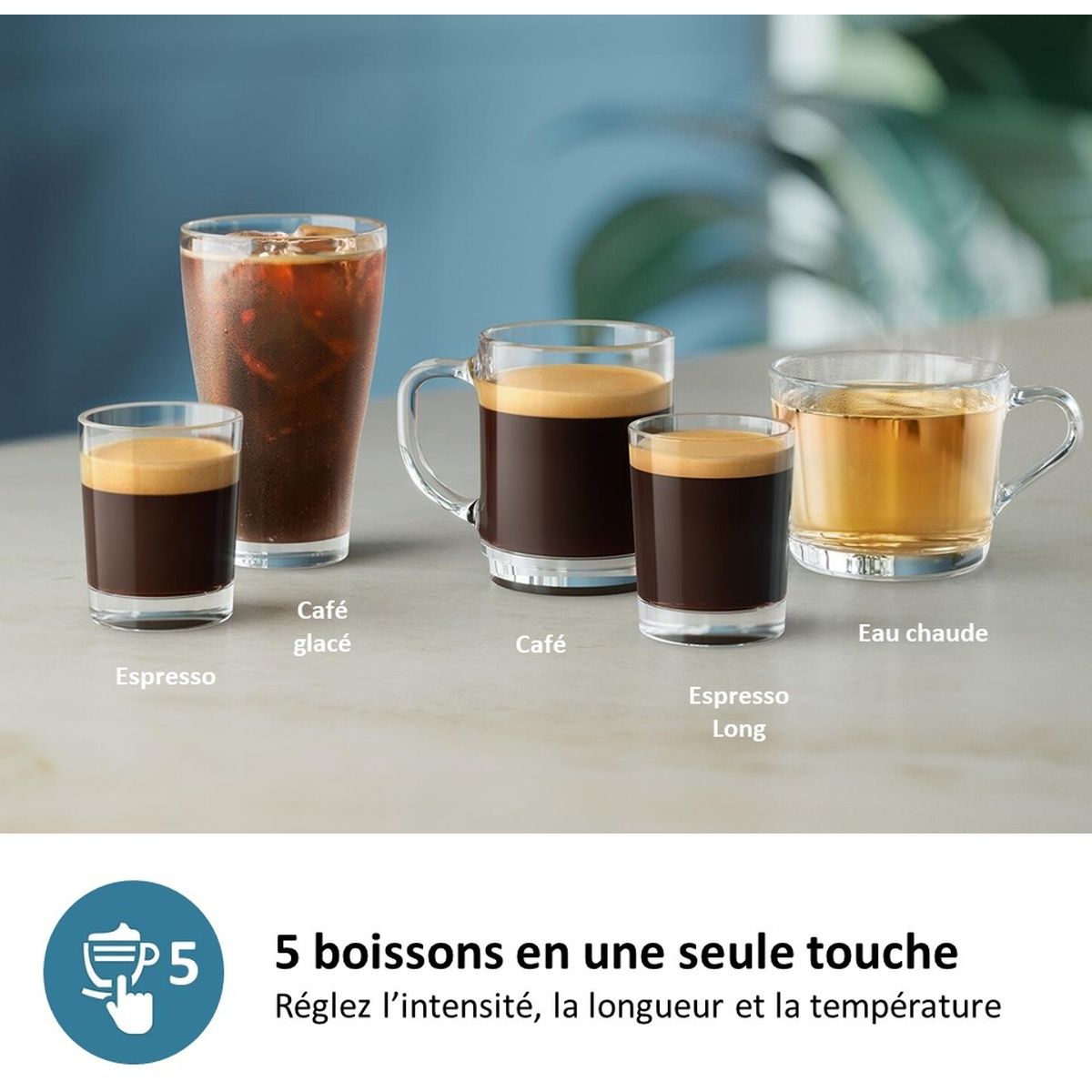 Expresso Broyeur EP3321/40 cafetière à grain série 3300, mousseur à lait, 5 boissons, SilentBrew, Noir laqué couleur unique, PHILIPS