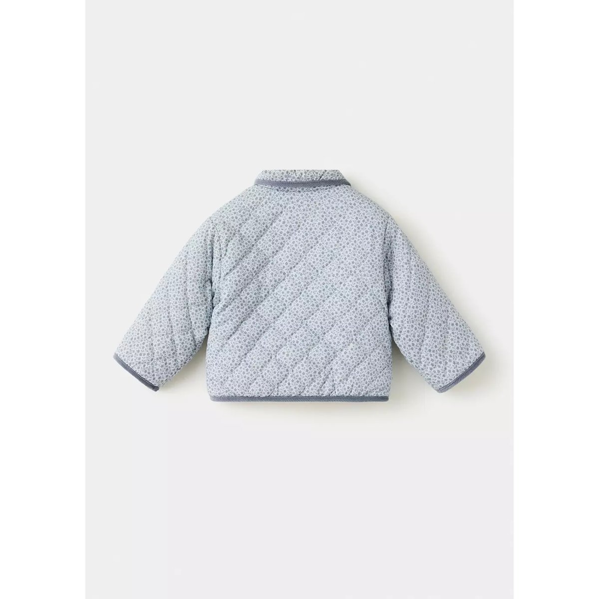 Veste matelassée à fleurs bleu, MANGO BABY