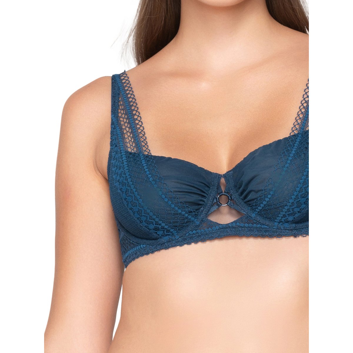 Soutien-gorge balconnet semi préformé CLAIRE bleu, LUNA SPLENDIDA