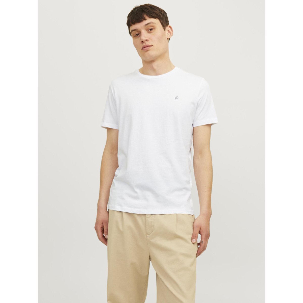 Pack de 5 t-shirts gris+noir+marine+blanc+olive, JACK & JONES