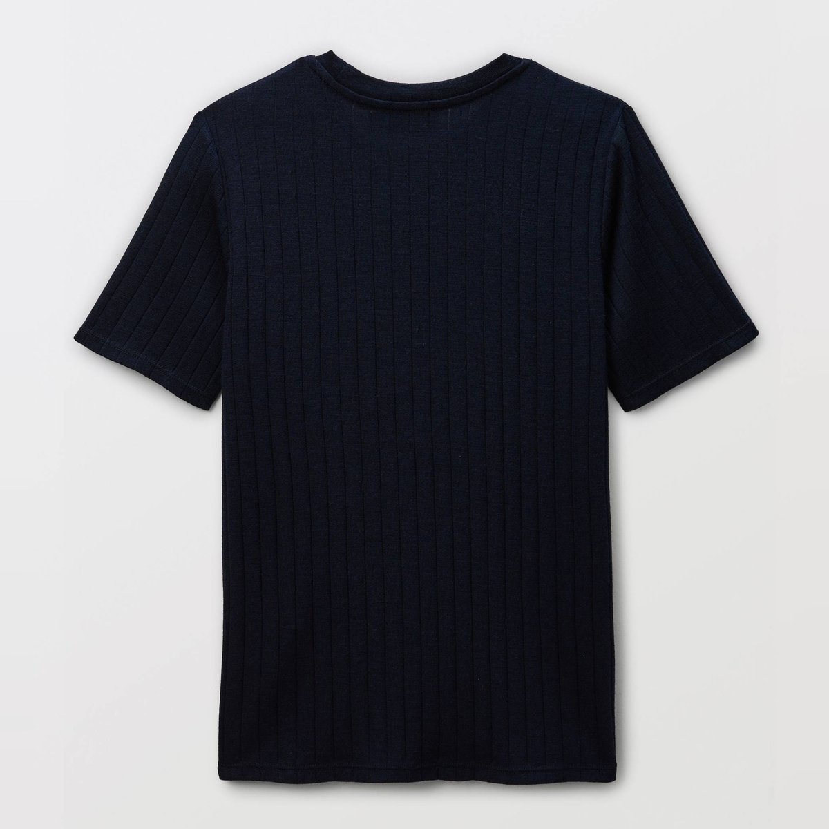 Pull uni en laine et soie marine, MONOPRIX