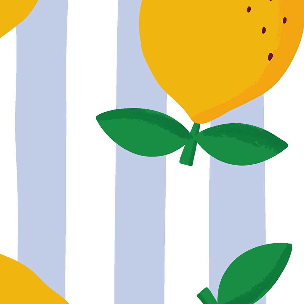 Papier peint citrons frais intissé, HEXOA