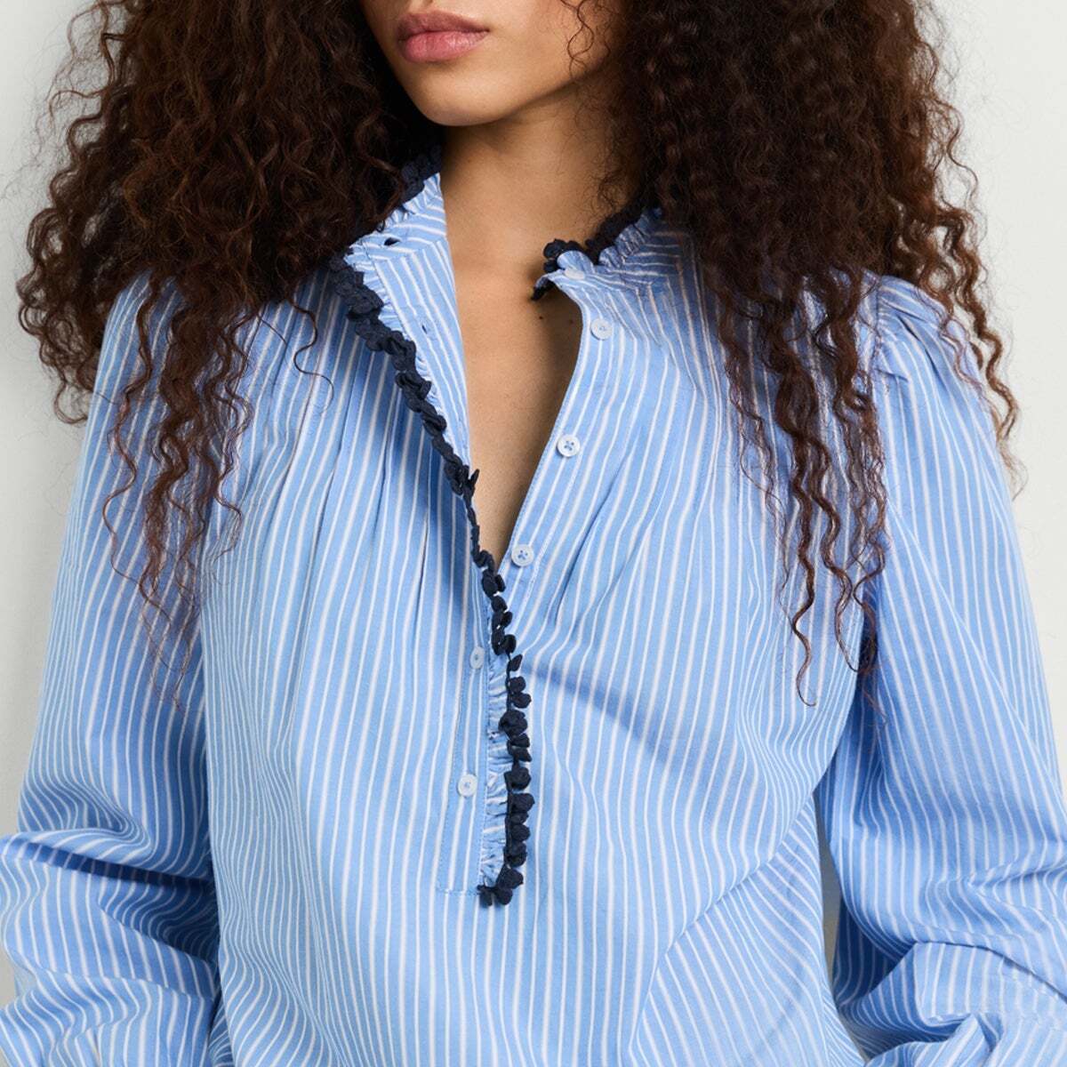 Blouse Fluide À Rayures bleu acier, PEPE JEANS