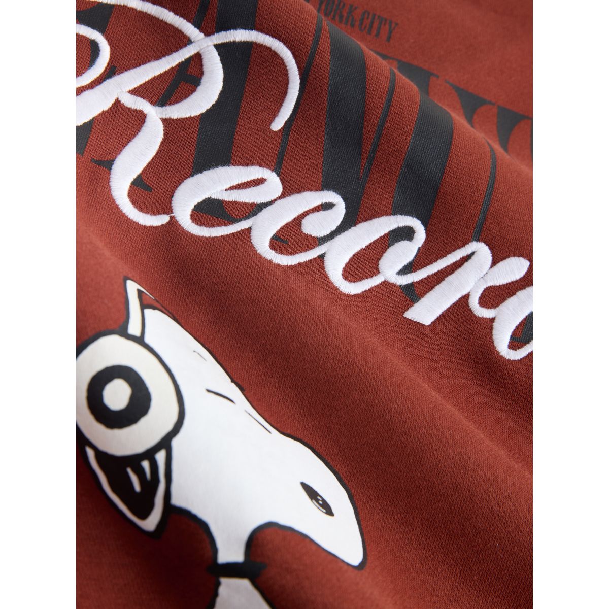 Sweat col rond snoopy sous licence marron rouille, NEXT