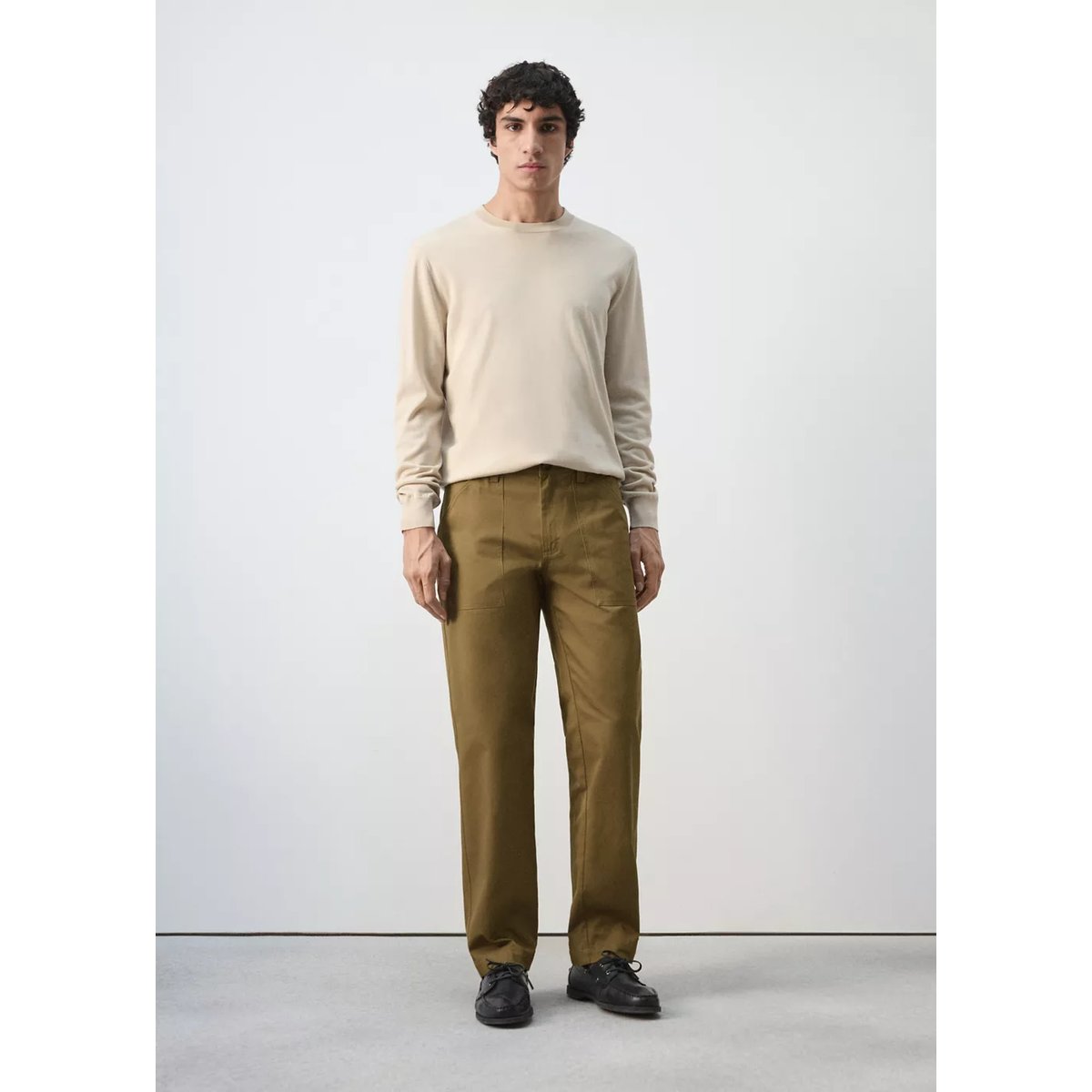 Pantalon relaxed-fit avec poches plaquées ocre, MANGO MAN