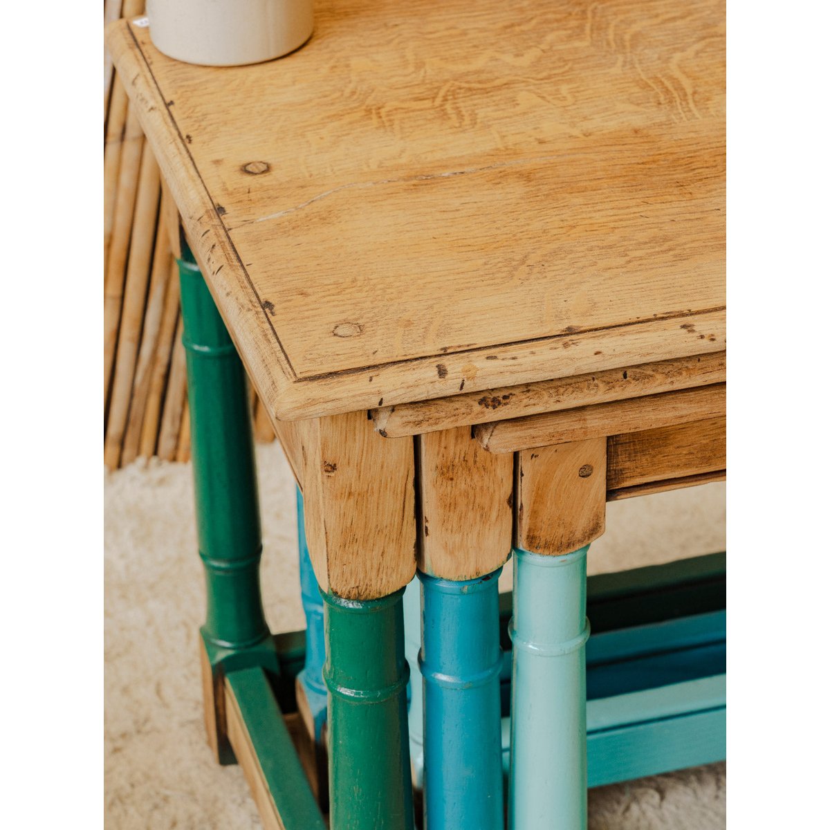 tables gigognes en bois Barbara N°215 - Bon état bois clair, DEBONGOUT