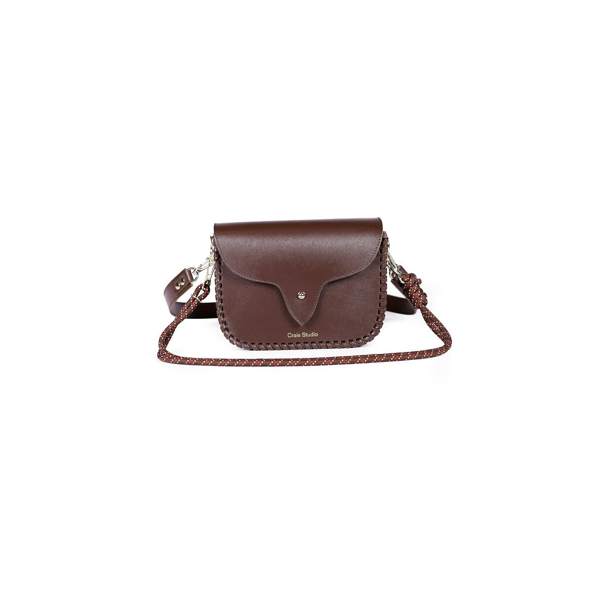 Sac besace en cuir, WEST chocolat, CRAIE STUDIO