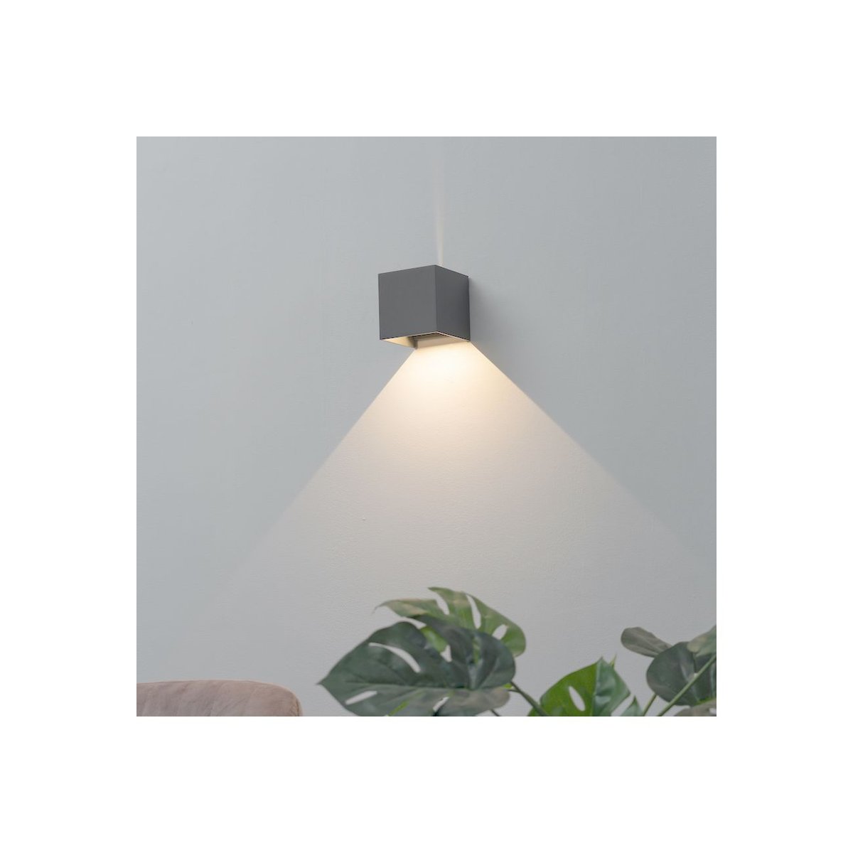 Applique LED réglable grise IP54 - CUBIC gris, KOSILUM