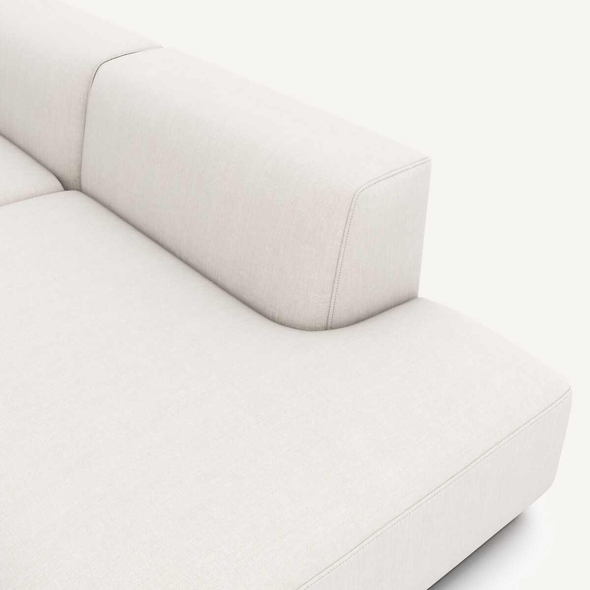 Ecksofa, links, aus Baumwolle und Leinen, JACOPO beige, AM.PM