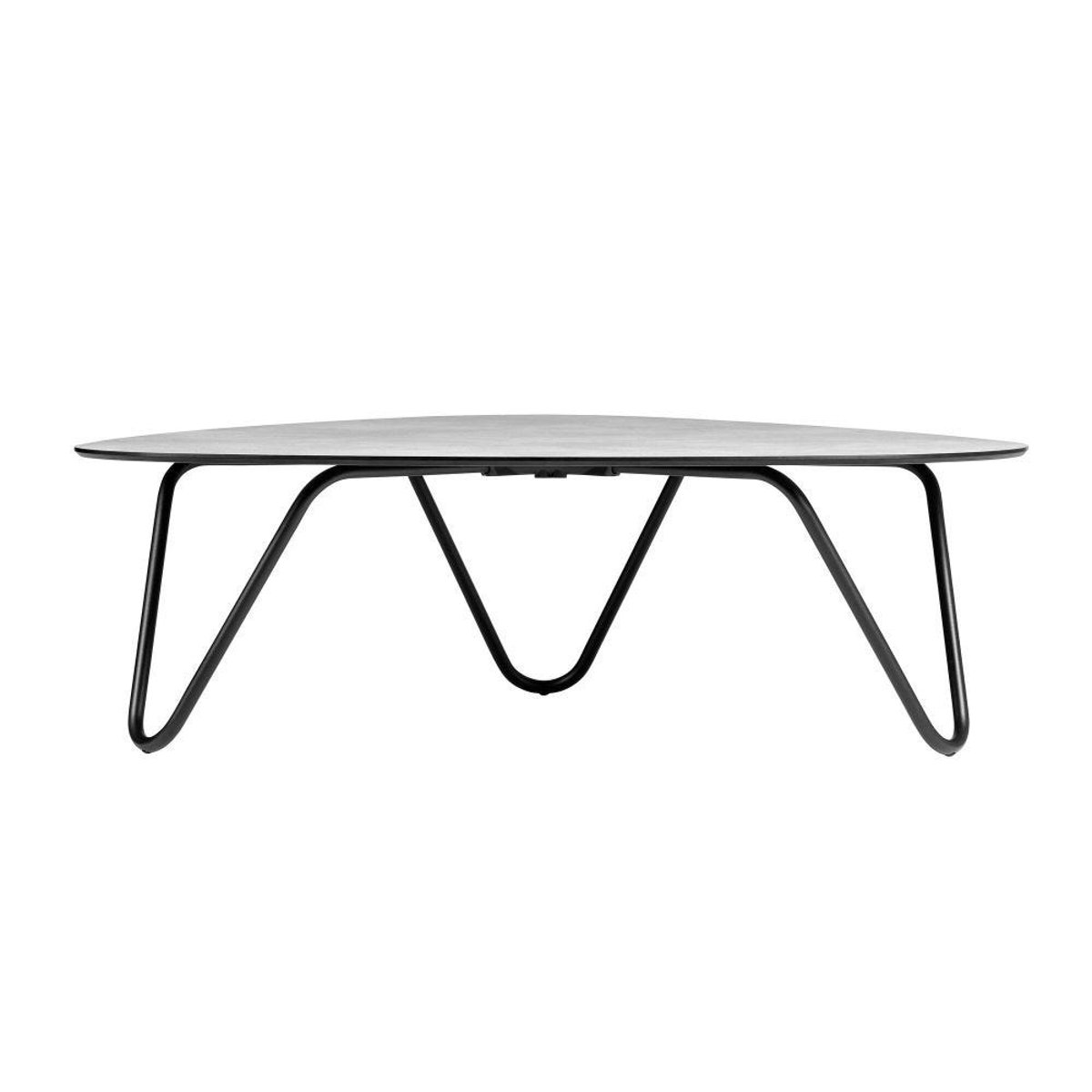 Table basse - COCOON gris ciment tube noir, LAFUMA MOBILIER