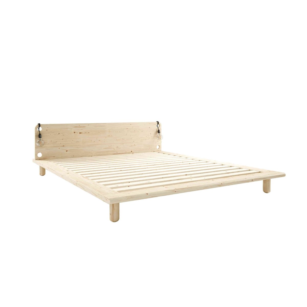 Lit en pin massif + matelas futon - PEEK BED bois clair, KARUP DESIGN