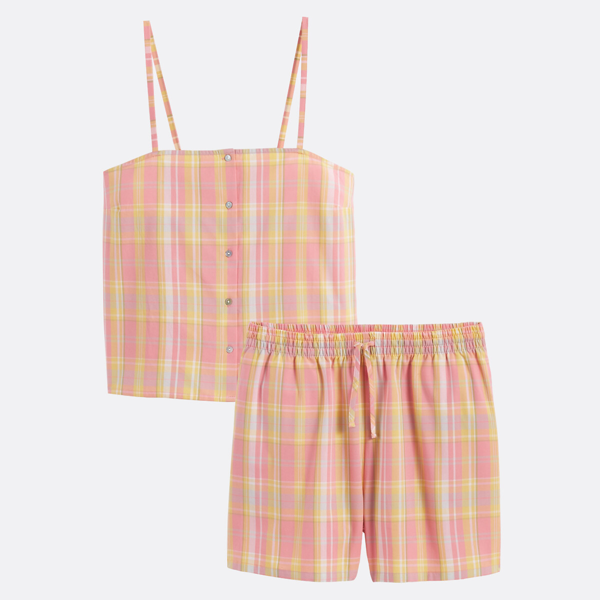 Pyjashort popeline madras, LA REDOUTE COLLECTIONS