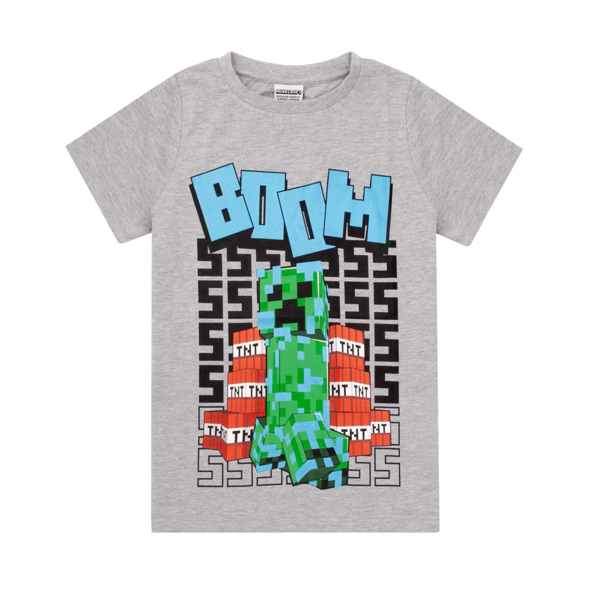 T-shirt BOOM gris, MINECRAFT