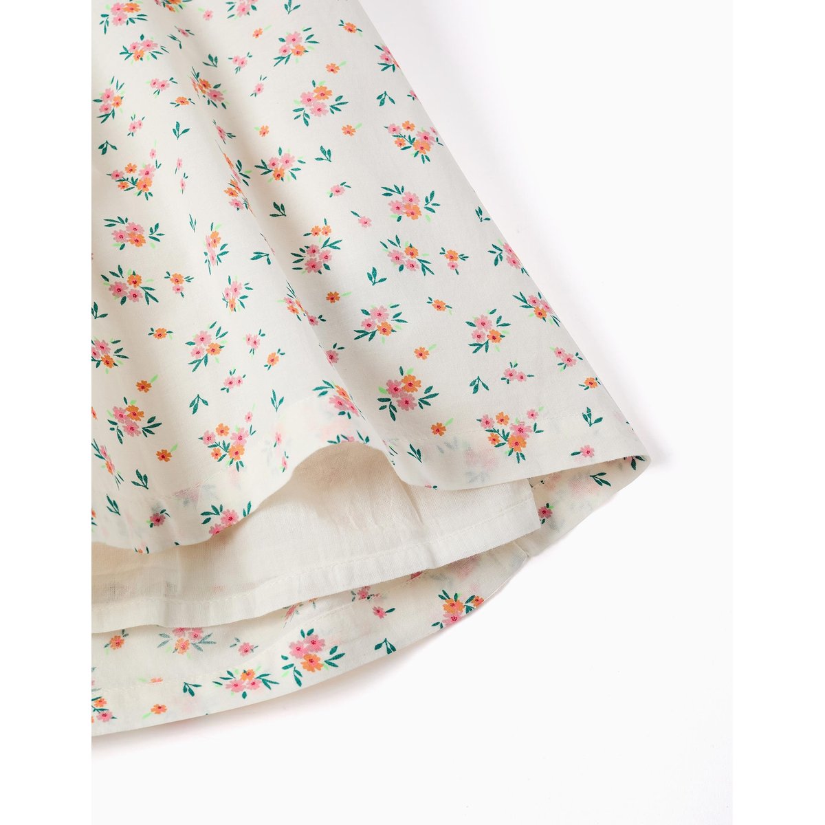 Robe sans manches en coton avec motif floral beige clair, ZIPPY