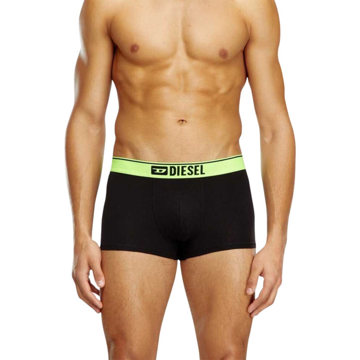 Lot de 3 boxers classiques en coton noirs unis à ceinture différentes noirs, DIESEL