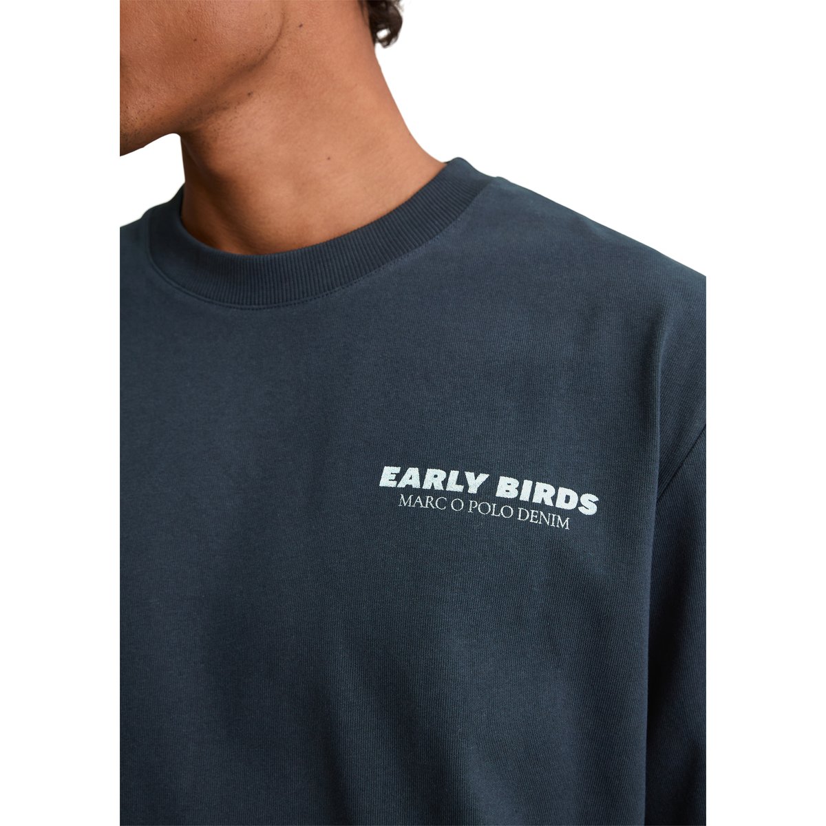 T-shirt oversize avec un imprimé marquant dans le dos bleu foncé, MARC O’POLO DENIM