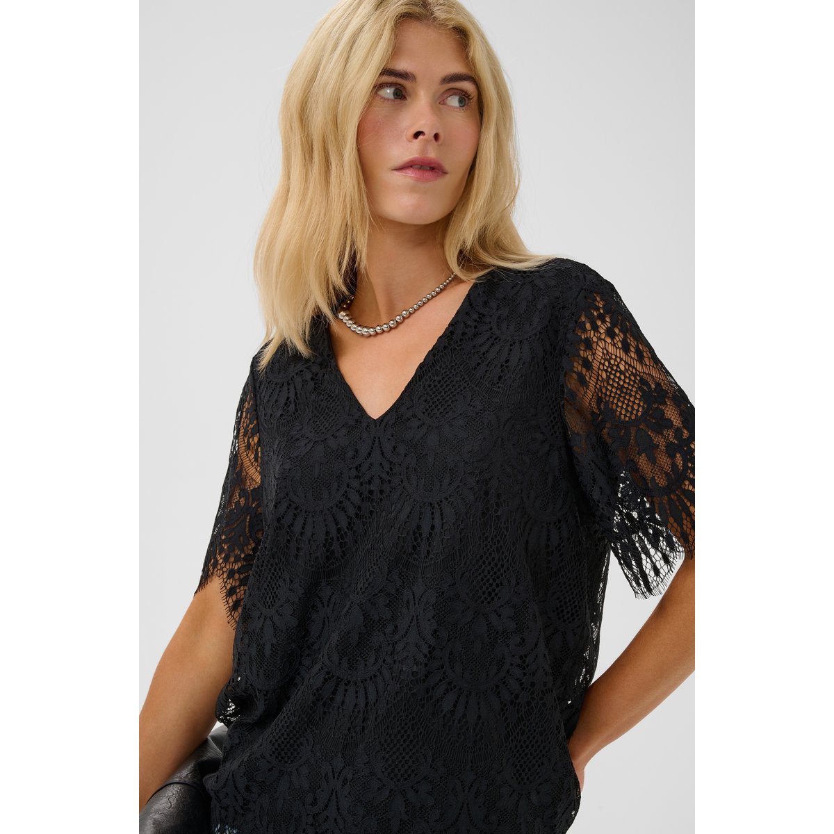 Blouse à manches courtes noir black, CULTURE