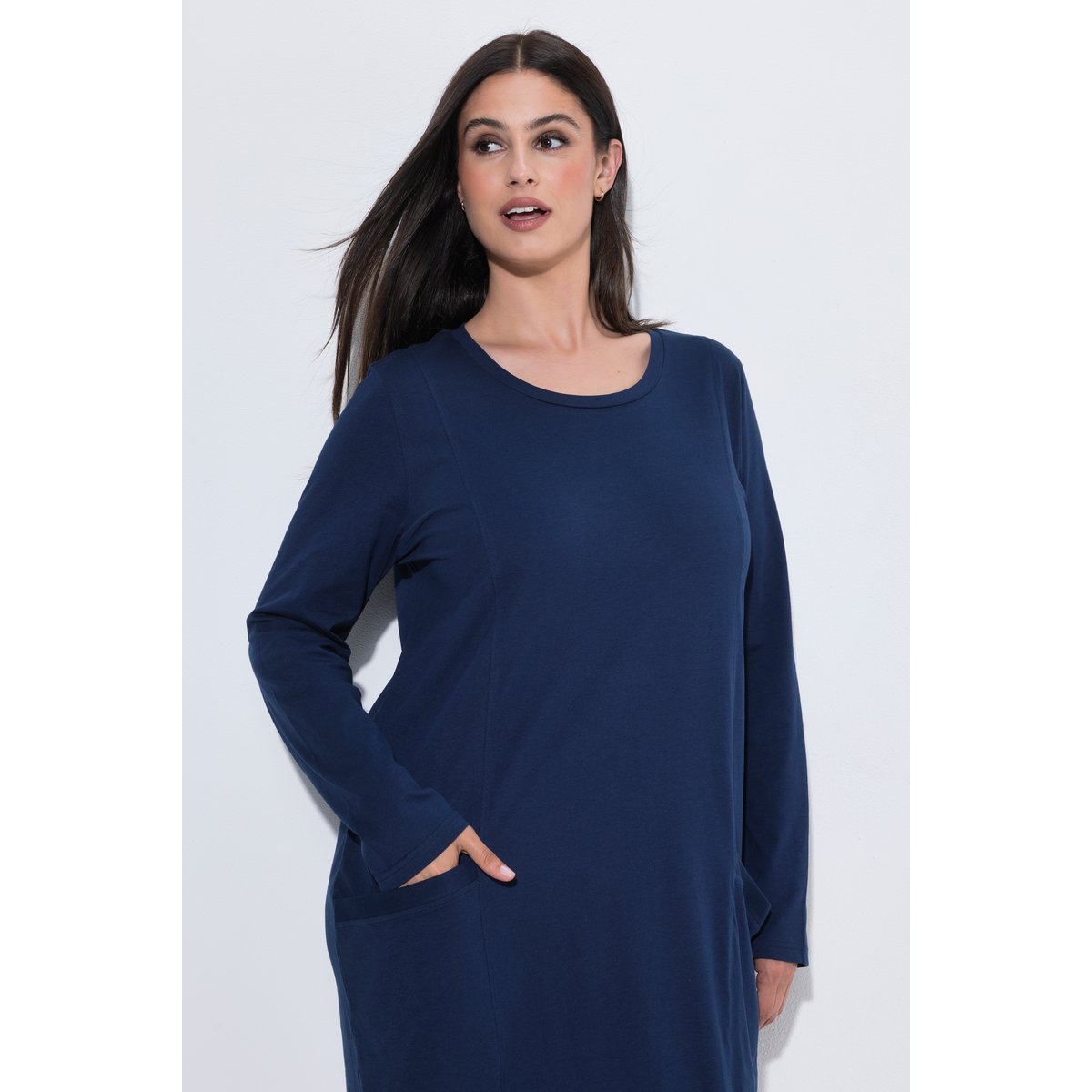 Grand T-shirt avec poches bleu nuit, ULLA POPKEN