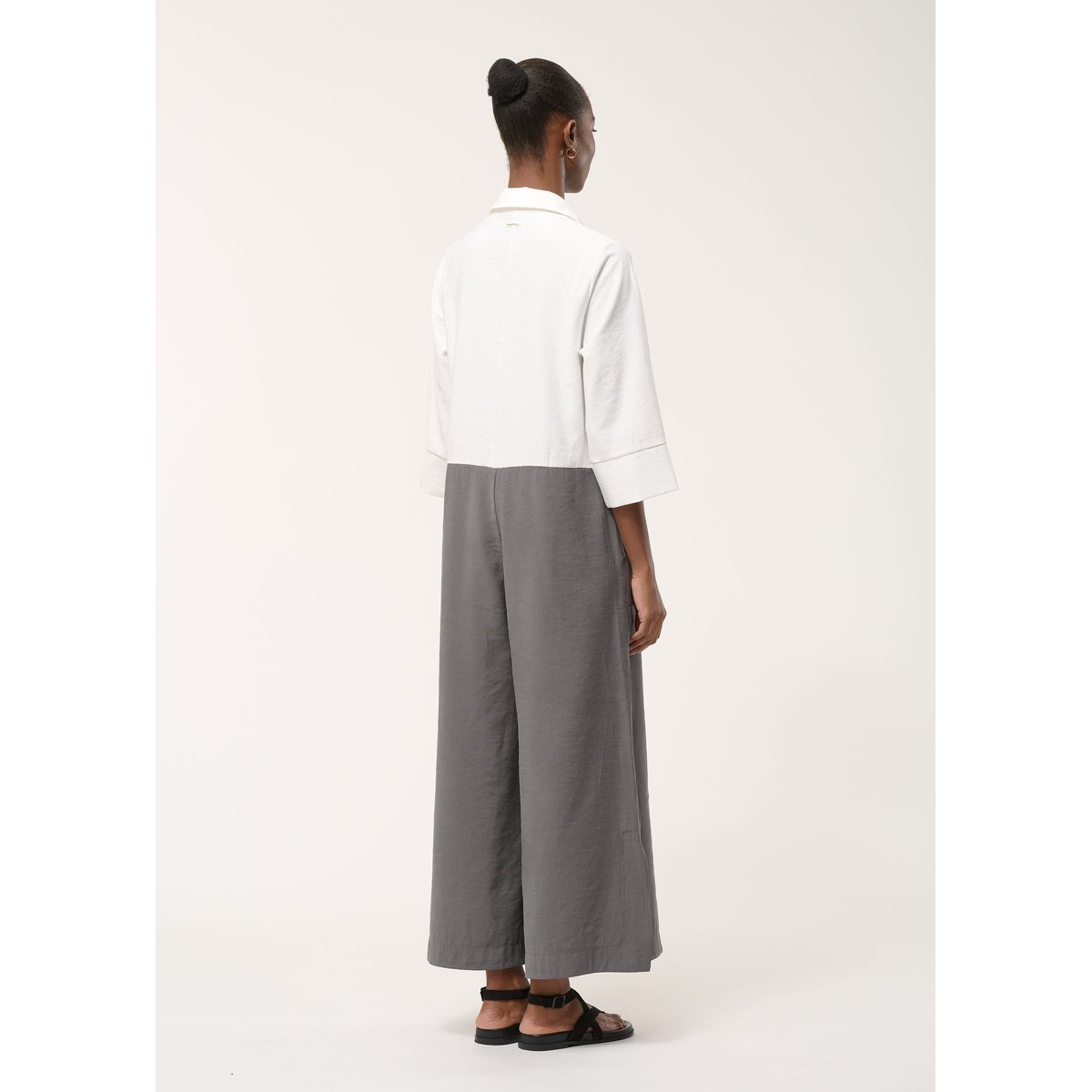 Combinaison bicolore oversize blanc/anthracite, HUMILITY