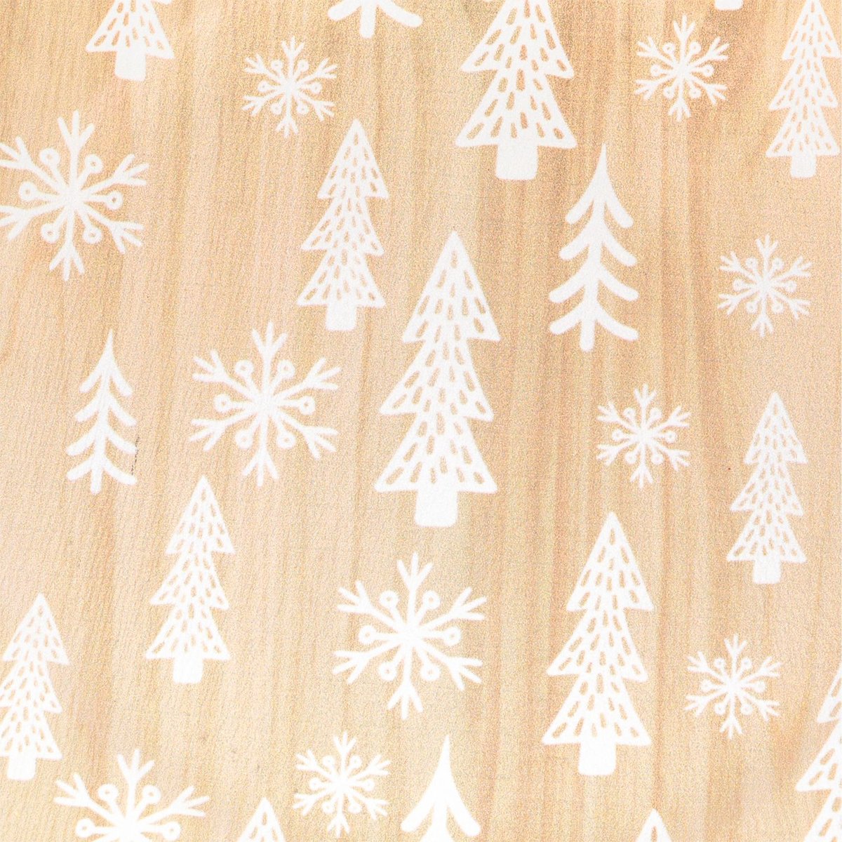 Lot de 12 assiettes de présentation effet bois SAPINS beige, TOILINUX