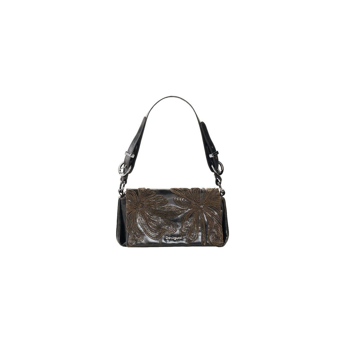 Petit sac matelassé marron, DESIGUAL