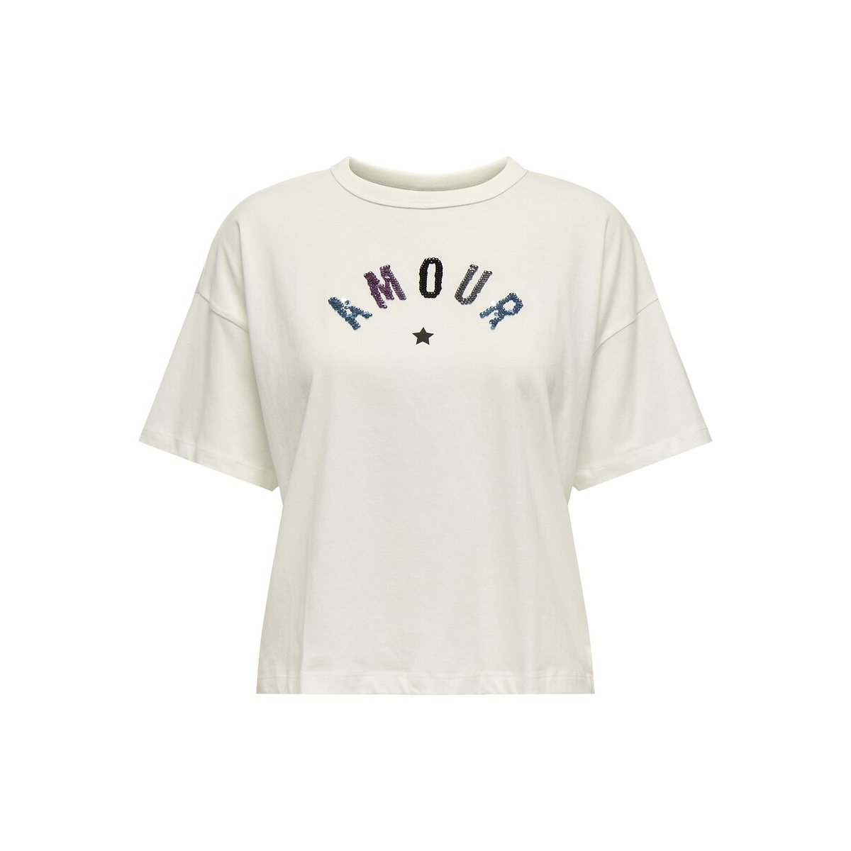 T-shirt manches courtes blanc, JDY