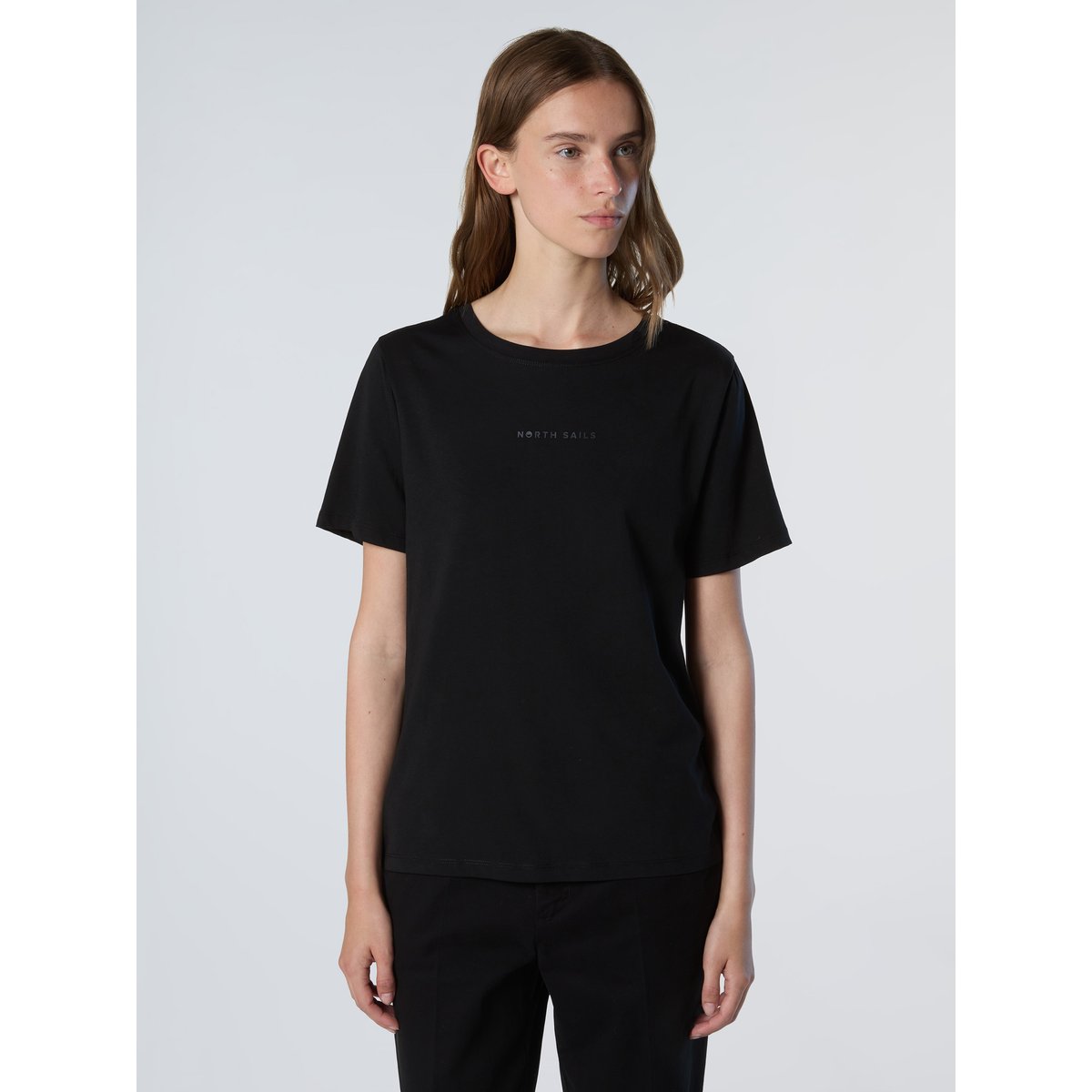 T-shirt avec logo en relief gris anthracite, NORTH SAILS
