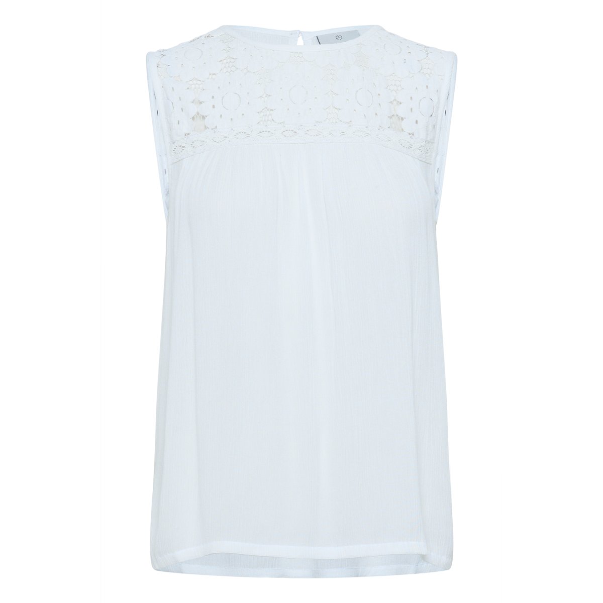 Sleeveless blouse blanc chalk, KAFFE