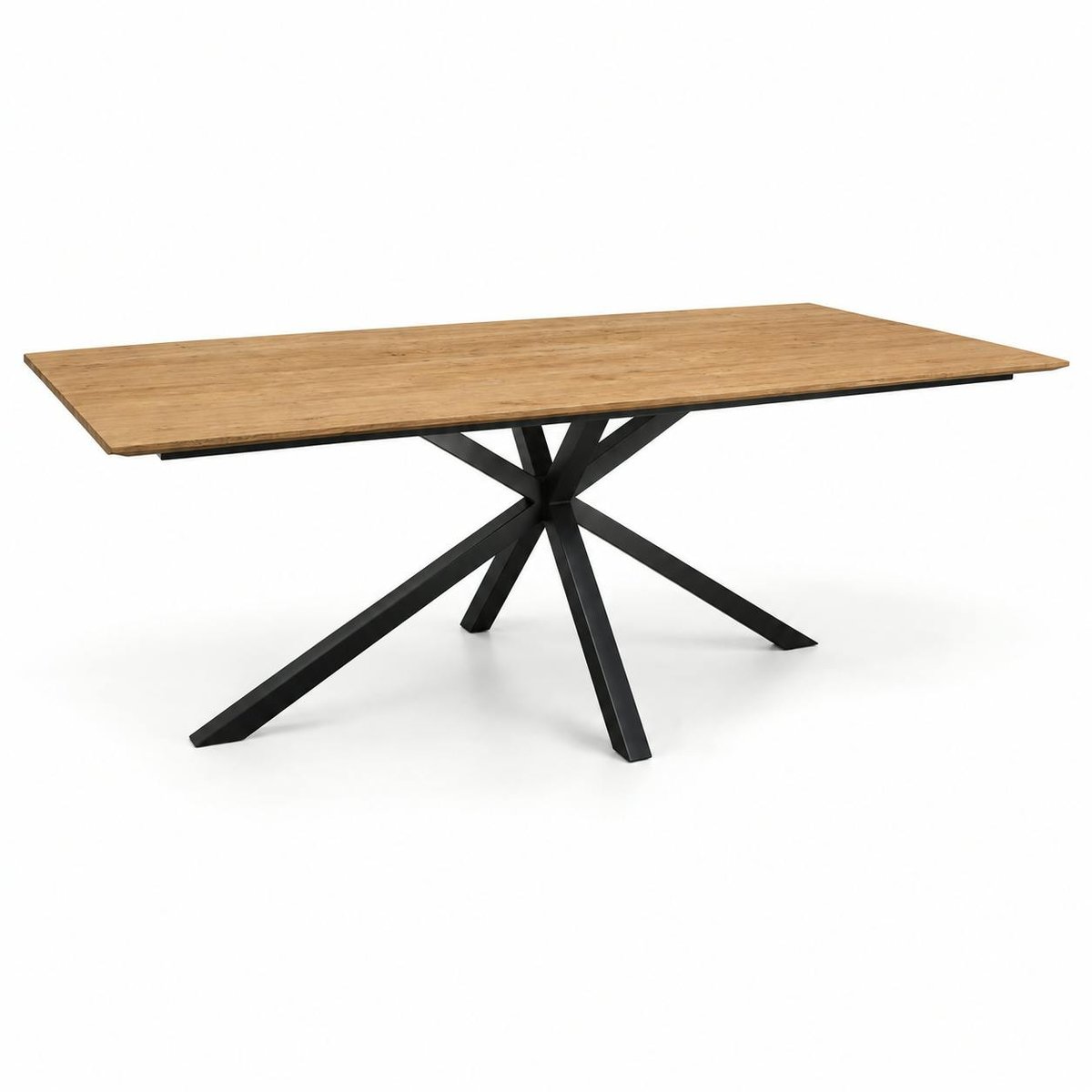 Table pied central en bois de teck recyclé 240 cm DEPOK bois naturel, PIER IMPORT