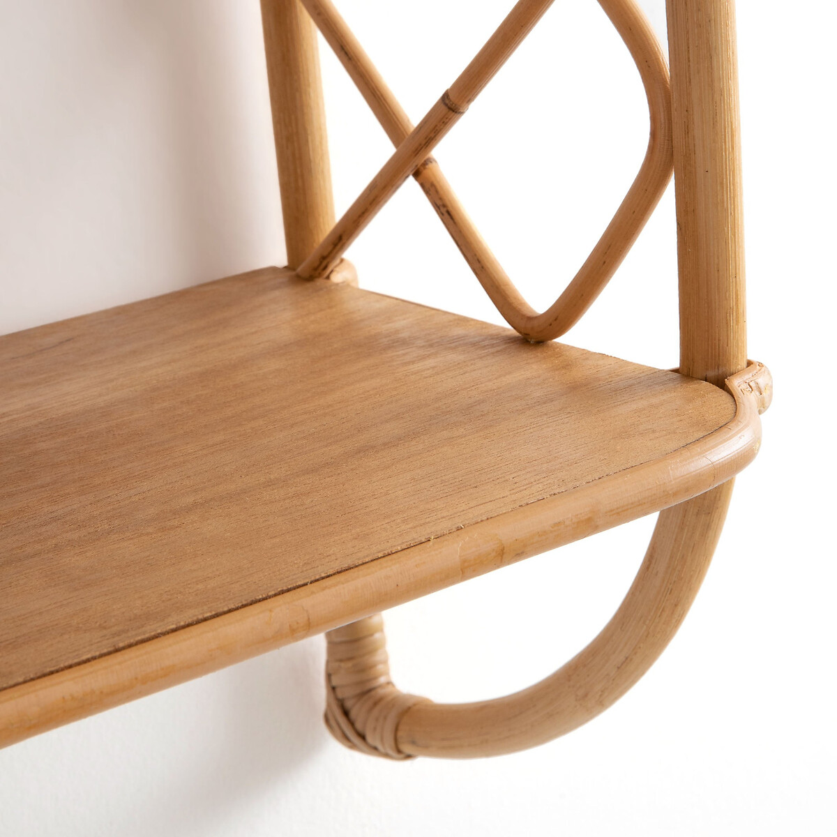 Estantería de pared doble de ratán, an. 60 cm, Malu natural, LA REDOUTE INTERIEURS