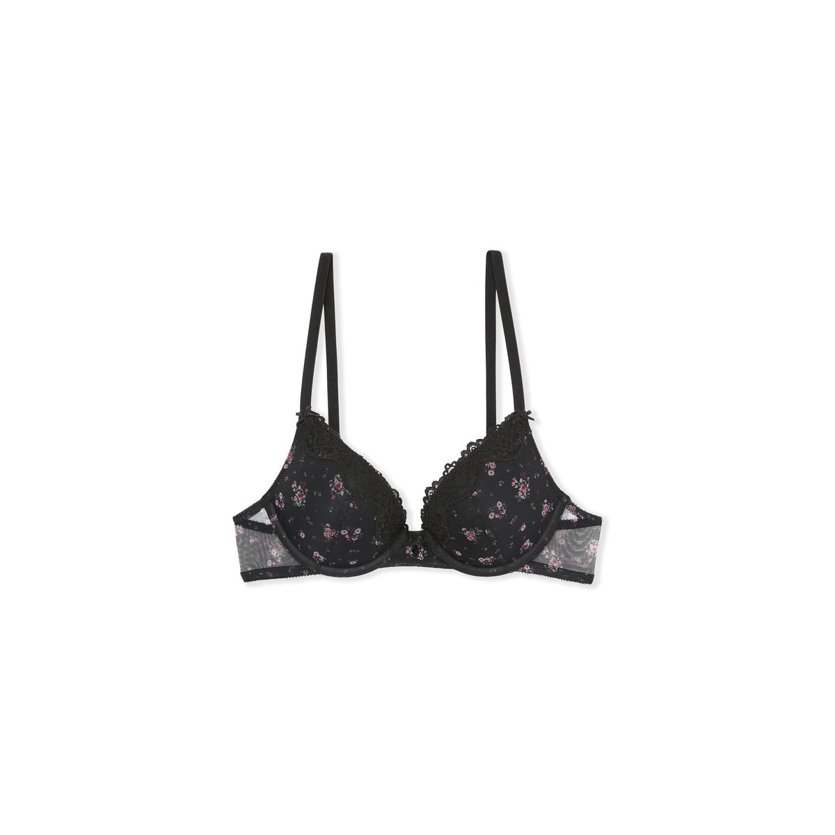 Soutien-gorge N.2 - Le push-up plongeant en tulle ORPHEE noir, ETAM