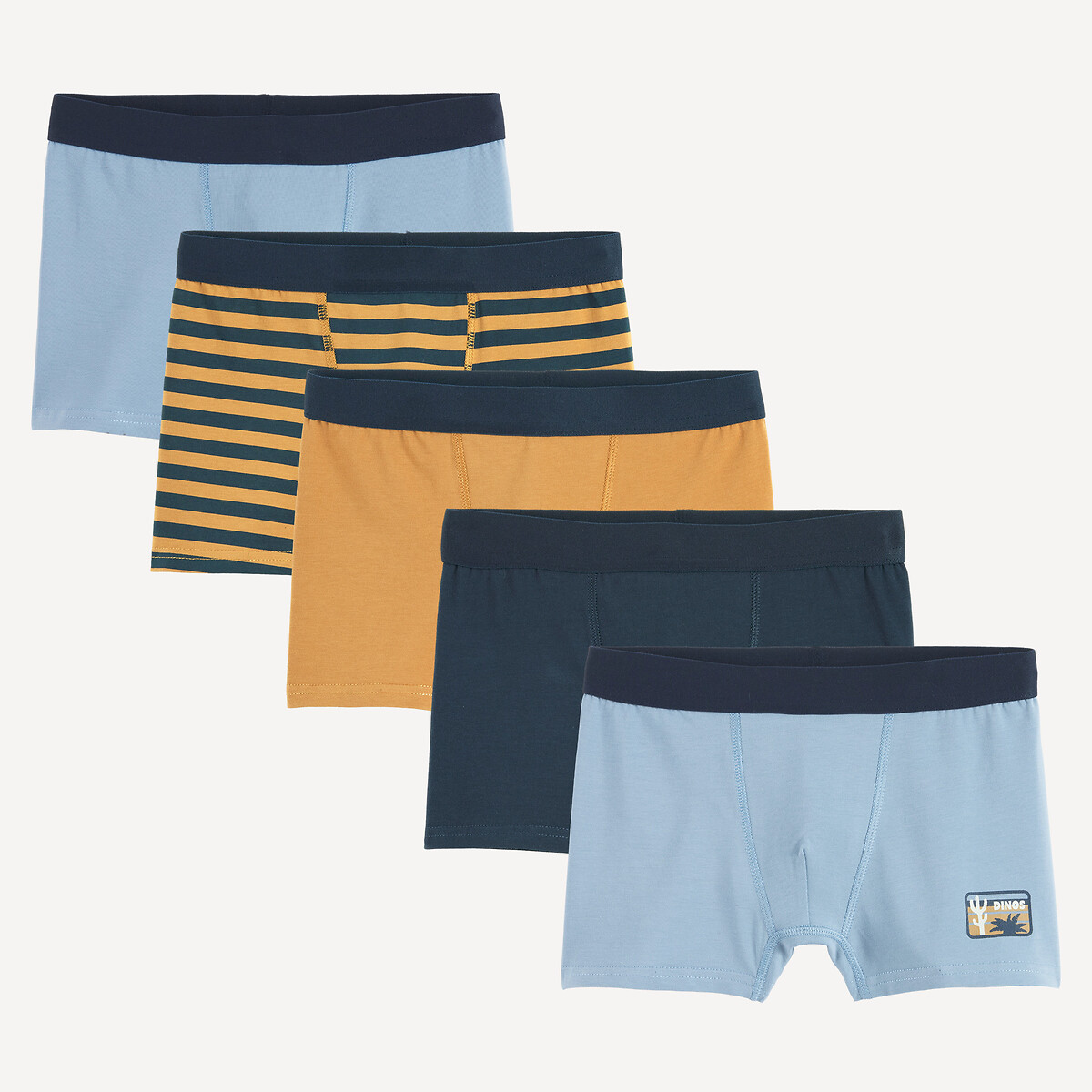 Pack of 5 Dinosaur Print Boxers assorted, LA REDOUTE COLLECTIONS